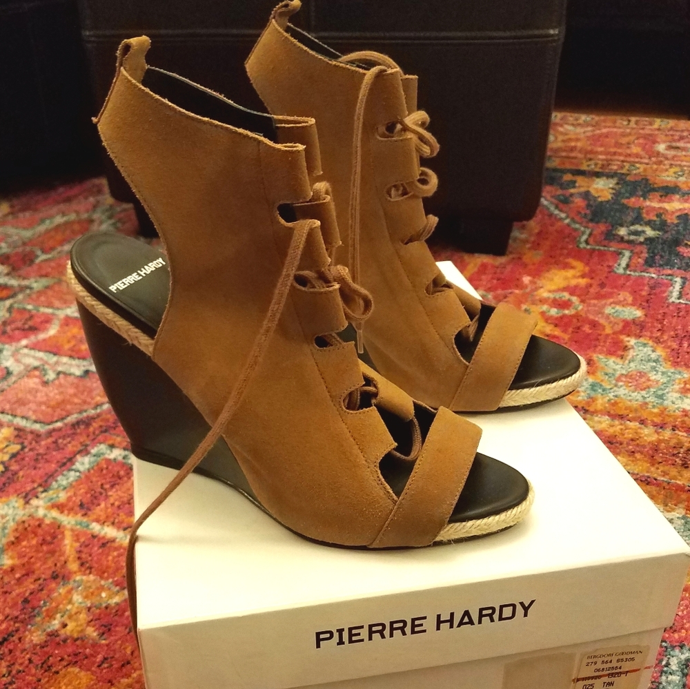 Pierre Hardy suede wedges/espadrilles